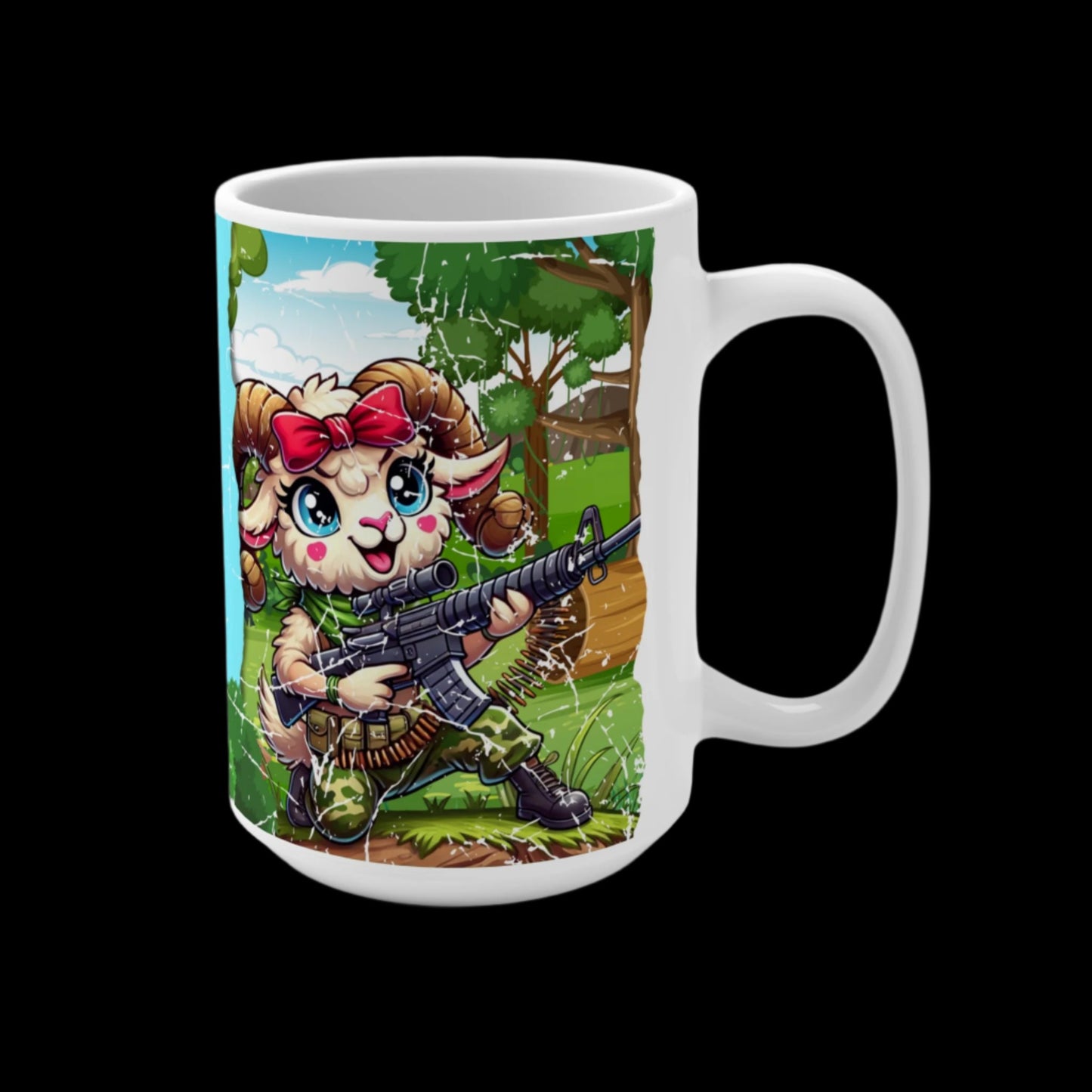 Ram Bow Cartoon Coffee Mug