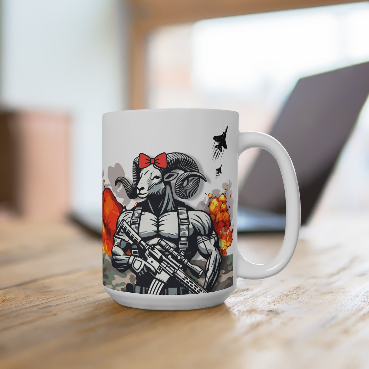 Ram Bow Military Coffee Mug