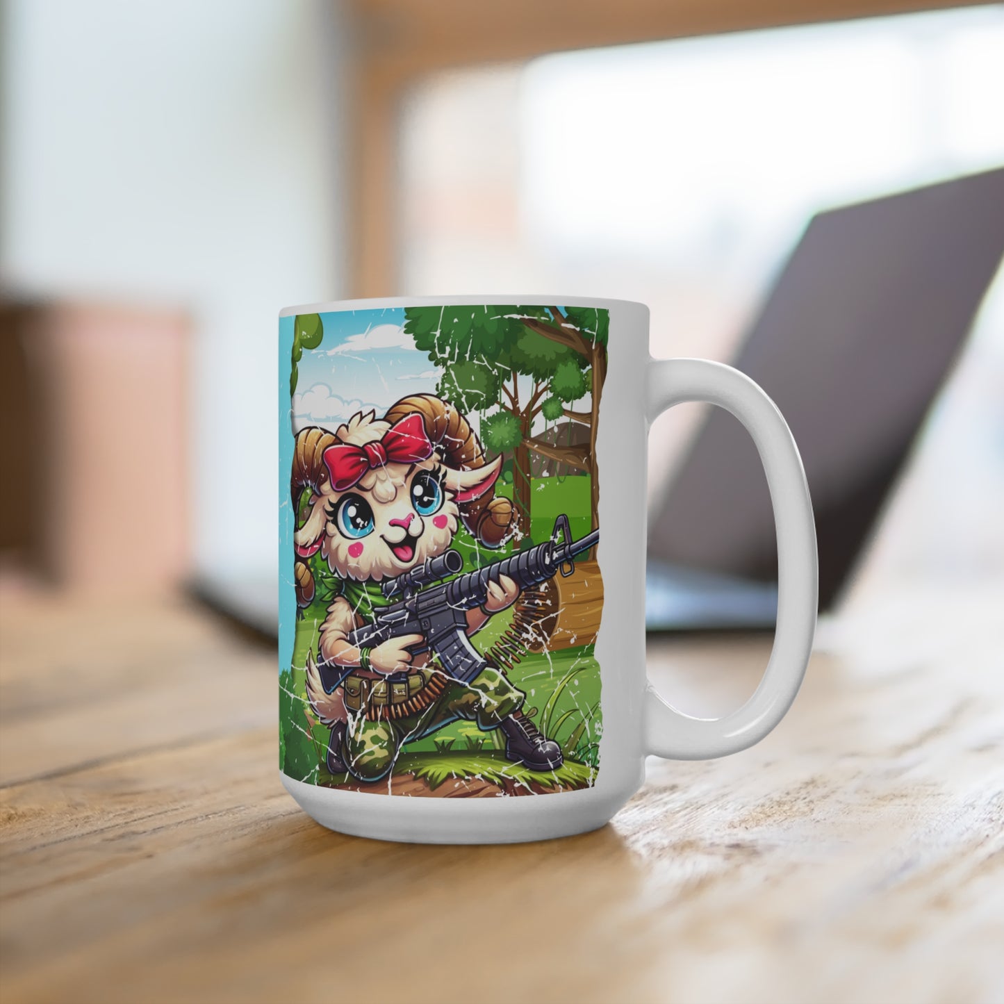 Ram Bow Cartoon Coffee Mug